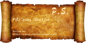 Pápay Stella névjegykártya
